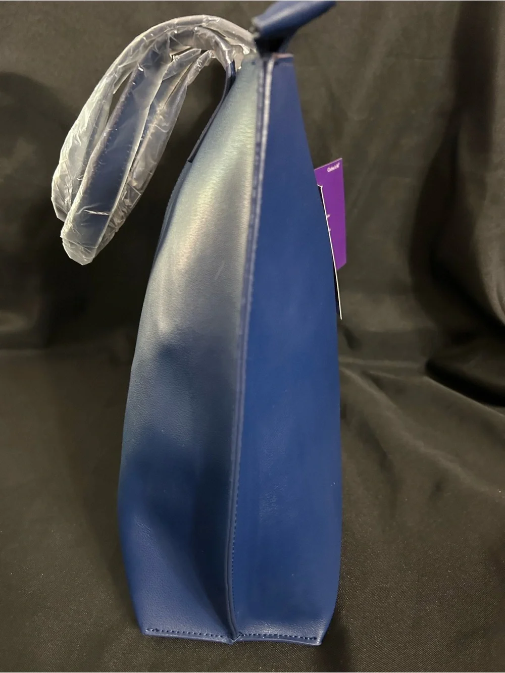 Joy Mangano Leather Structured RFID Navy Blue Tote Bag Women’s Tote NWT